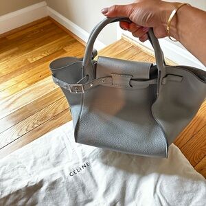 Celine Small Big Bag Gray Leather Women's Bag PHOEBE PHILO